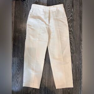 Zara Off-White Trousers - Luxury material, light structured pants - Size Small